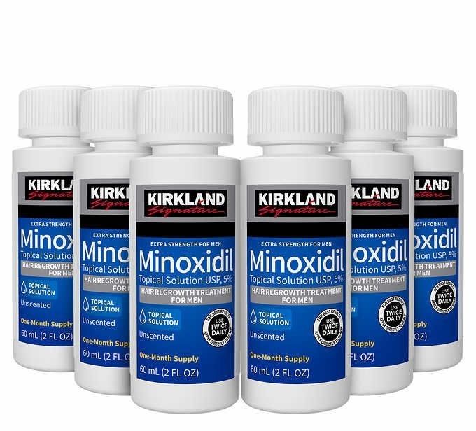 Kirkland Minoxidil 5% extra strength hair loss regrowth system treatment for men Beard care oil premium Topical Solution Growth Nourishing Serum 1 bottle of 60ml (1 month supply)