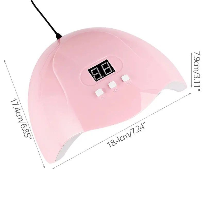 Professional UV Nail Lamp Nail Dryer Mini for Nails Polish Curing Gel Manicure UV Light Portable LED Lamp Machine with 3 Timing Timer Setting USB Cable Home Use with Automatic Sensor LCD Display18 LED