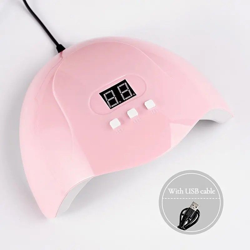 Professional UV Nail Lamp Nail Dryer Mini for Nails Polish Curing Gel Manicure UV Light Portable LED Lamp Machine with 3 Timing Timer Setting USB Cable Home Use with Automatic Sensor LCD Display18 LED
