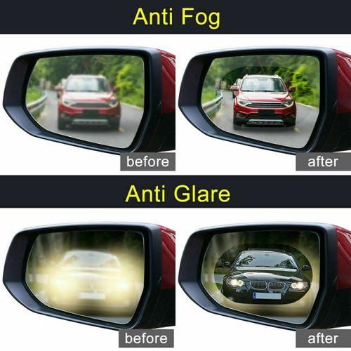 2pcs Car Anti-fog Anti-glare Waterproof Film Protective Rain Proof Shield Rearview side Mirror Window Glass Stickers Anti Membrane Protection for Rainy Day Safe Driving Auto Clear Decal Sticker