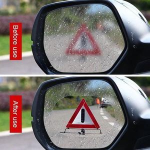 2pcs Car Anti-fog Anti-glare Waterproof Film Protective Rain Proof Shield Rearview side Mirror Window Glass Stickers Anti Membrane Protection for Rainy Day Safe Driving Auto Clear Decal Sticker