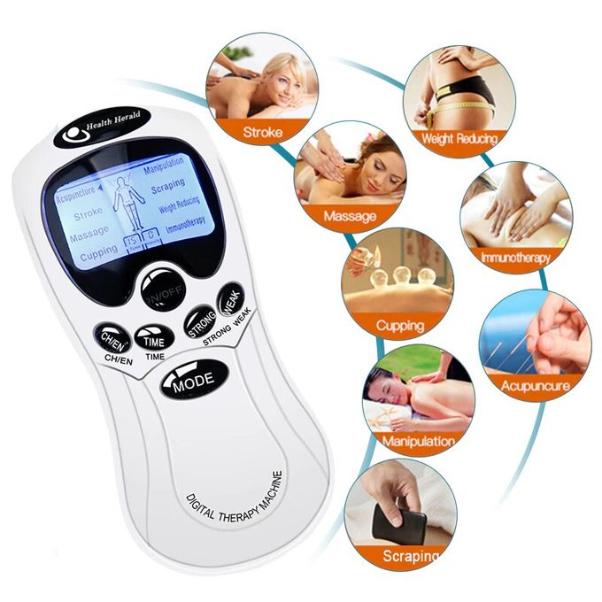 Portable Electric Mini Digital Physiotherapy Machine Relax Massager Full Body Muscle Stimulator Ems/Tens Acupuncture Diagnose Therapy Care Apparatus