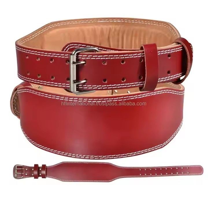 Premium Leather Weightlifting Exercise Belt Waist Support protection deep Squat Deadlift hard pull bench press  Powerlifting Gym Belt Unisex Wide Wrap Training Weight Lifting Double Buckle For Body Bu