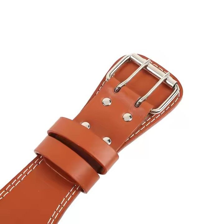 Premium Leather Weightlifting Exercise Belt Waist Support protection deep Squat Deadlift hard pull bench press  Powerlifting Gym Belt Unisex Wide Wrap Training Weight Lifting Double Buckle For Body Bu