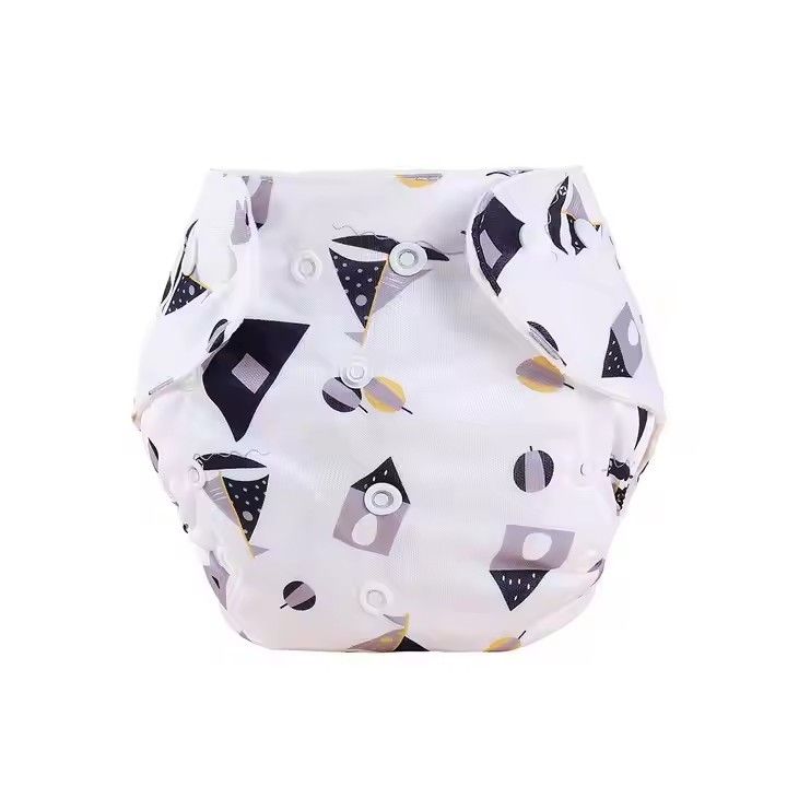 Washable Reusable Adjustable Baby Diaper Printed Unisex Cloth Diapers Infant Nappy Soft Covers With 3 Inserts.