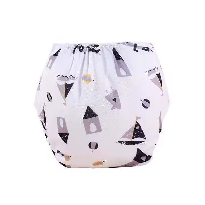 Washable Reusable Adjustable Baby Diaper Printed Unisex Cloth Diapers Infant Nappy Soft Covers With 3 Inserts.