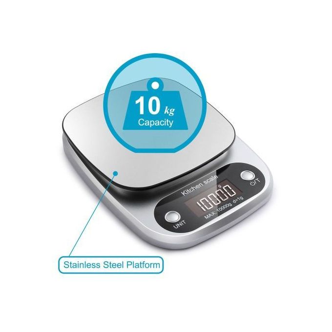 Alloy High Precision Kitchen Food Weighing Scale Digital Electronic Cooking Household Smart Touch Keys 10kg weight Waterproof Plastic with USB