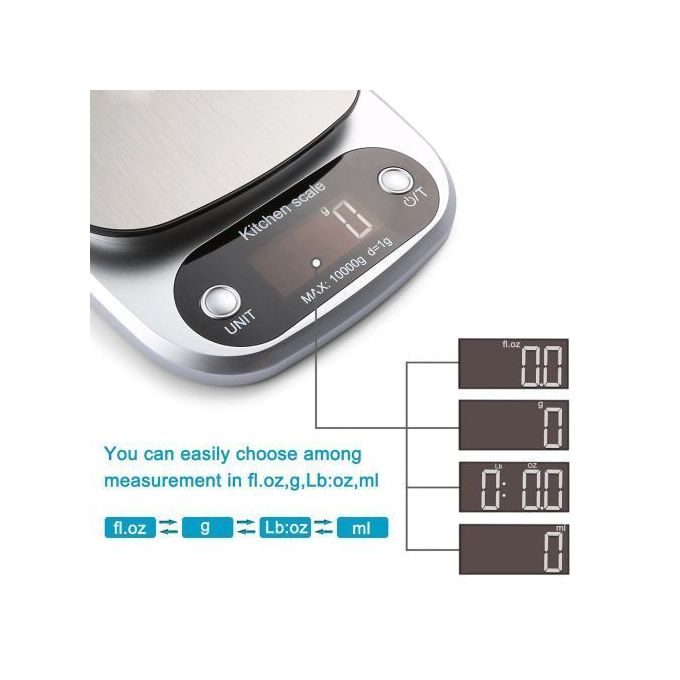 Alloy High Precision Kitchen Food Weighing Scale Digital Electronic Cooking Household Smart Touch Keys 10kg weight Waterproof Plastic with USB