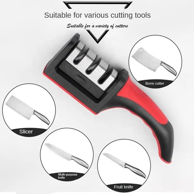 Knife Sharpeners Kitchen Scissors Screw Drivers Sharpener 3 Three Stages Sharpening Stone Diamond Edged