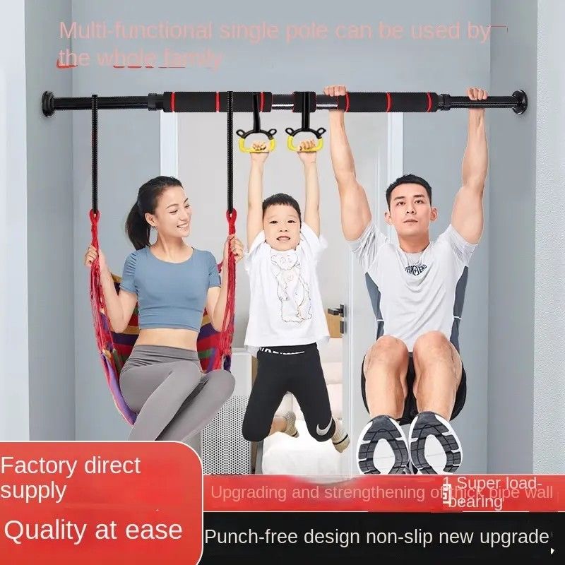 Adjustable Steel Door Horizontal Chin Pull Up Bars Gym Workout Training Sport Fitness Equipments Bar, 60-100cm Professional door Wall Mounted Indoor Doorway Weight Loss gymnastics