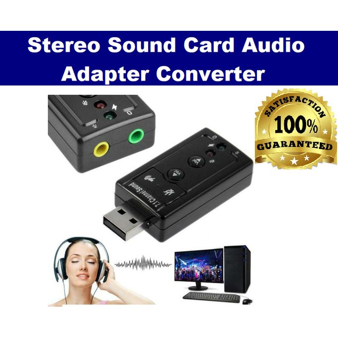USB Sound Card Adapter 7.1 Channel 3D External Audio Card For Laptop PC Computer & Mac OS USB 2.0 to Jack 3.5mm Headphone Audio Adapter Microphone