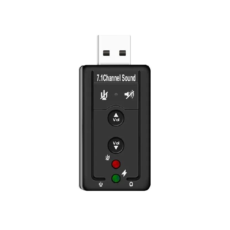 USB Sound Card Adapter 7.1 Channel 3D External Audio Card For Laptop PC Computer & Mac OS USB 2.0 to Jack 3.5mm Headphone Audio Adapter Microphone