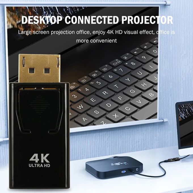 4K Ultra HD Gold Plated Standard Display Port DP Male to HDMI Video Audio Connector plug DP to HDMI Female Converter Adapter