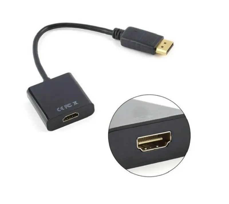 Display Port (DP) To HDMI Converter Adapter Male to HDTV Female Computer Projector Combination Shielding