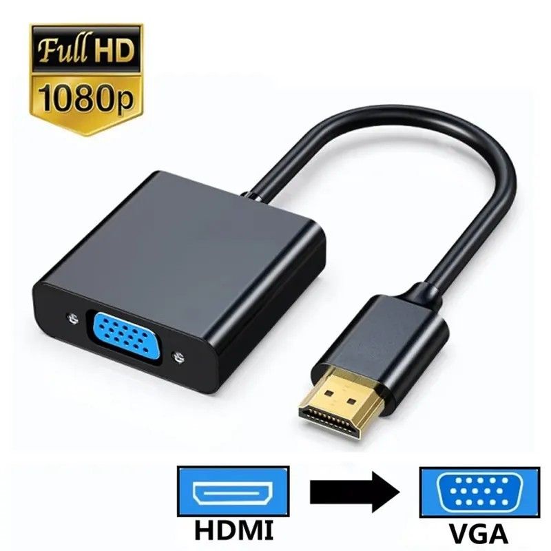 Display Port (DP) HD HDMI Male To VGA Female Adapter 1080P Converter Adapter Cable Video HDTV for PC Laptop pc,Desktop Copper Conductor for Audio Video Applications