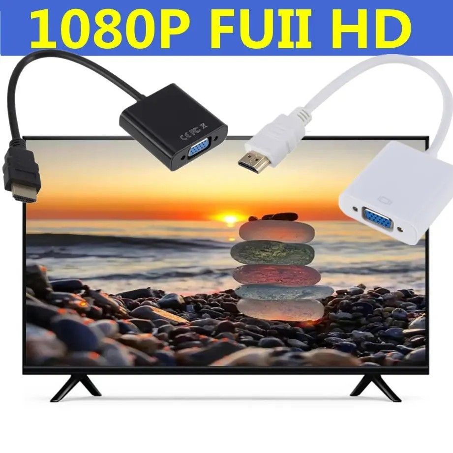 Display Port (DP) HD HDMI Male To VGA Female Adapter 1080P Converter Adapter Cable Video HDTV for PC Laptop pc,Desktop Copper Conductor for Audio Video Applications