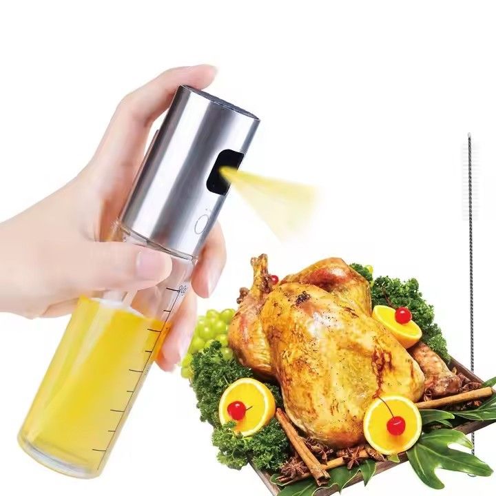 Multipurpose Kitchen Vinegar/Oil Sprayer for Cooking Roasting Olive Oil Spray Refillable Cooking Bottle Dispenser for Salad, Baking, BBQ, Frying -100ml