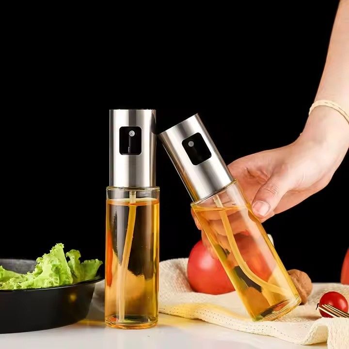 Multipurpose Kitchen Vinegar/Oil Sprayer for Cooking Roasting Olive Oil Spray Refillable Cooking Bottle Dispenser for Salad, Baking, BBQ, Frying -100ml