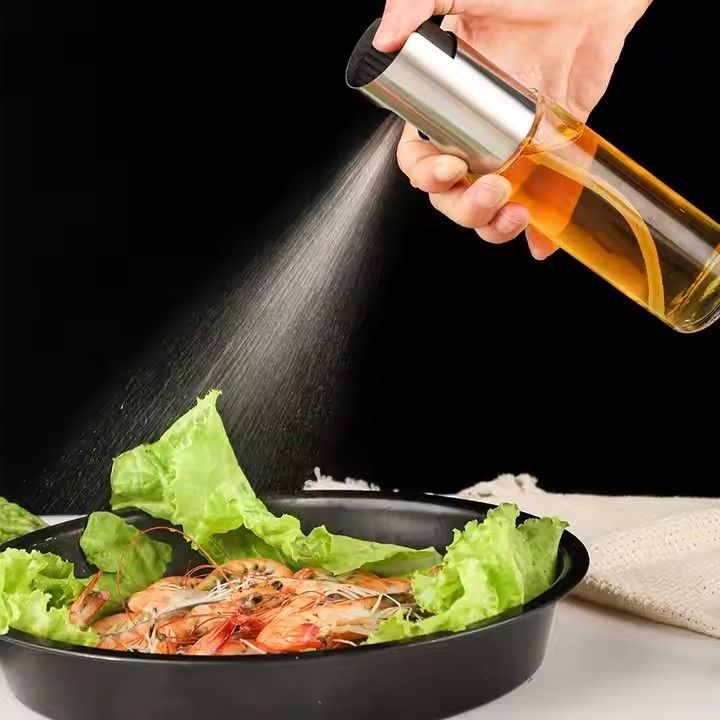 Multipurpose Kitchen Vinegar/Oil Sprayer for Cooking Roasting Olive Oil Spray Refillable Cooking Bottle Dispenser for Salad, Baking, BBQ, Frying -100ml