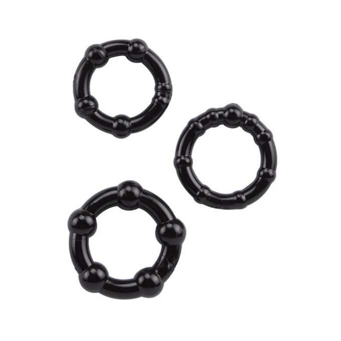 Delay Ejaculation Beaded Penis Cock Ring Stay Hard Prolonged Intercourse Testicle Restraint Adult Sex Toy For Men Elastic 3 Male Rubber Cock Ring - image 3