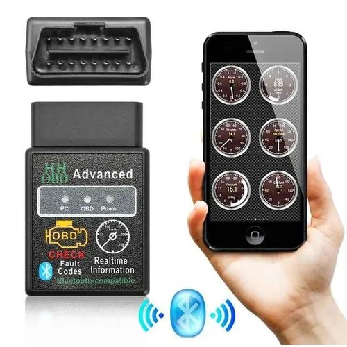 Car Engine Car Auto Diagnostic Scanner Tool Blue Tooth OBD2 Check Fault Detector Repair ELM327 Mini OBDII Diagnosis Bluetooth Device OBD 2 Automotive Code Reader Scan (HH Advance)