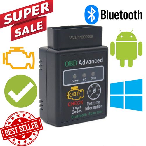 Car Engine Car Auto Diagnostic Scanner Tool Blue Tooth OBD2 Check Fault Detector Repair ELM327 Mini OBDII Diagnosis Bluetooth Device OBD 2 Automotive Code Reader Scan (HH Advance)