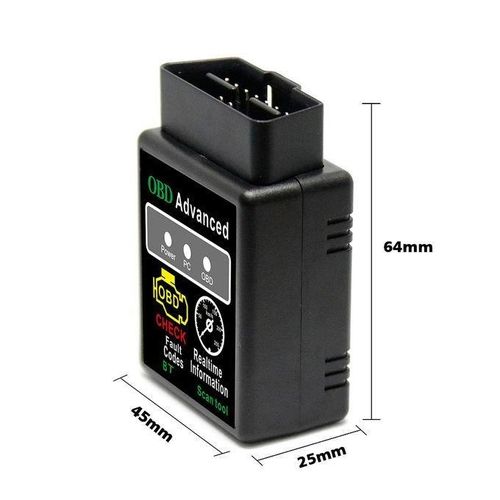 Car Engine Car Auto Diagnostic Scanner Tool Blue Tooth OBD2 Check Fault Detector Repair ELM327 Mini OBDII Diagnosis Bluetooth Device OBD 2 Automotive Code Reader Scan (HH Advance)