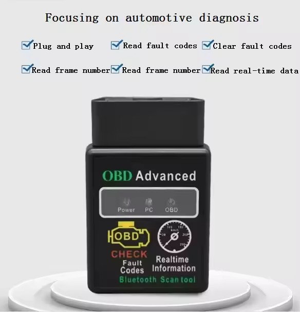 Car Engine Car Auto Diagnostic Scanner Tool Blue Tooth OBD2 Check Fault Detector Repair ELM327 Mini OBDII Diagnosis Bluetooth Device OBD 2 Automotive Code Reader Scan (HH Advance)