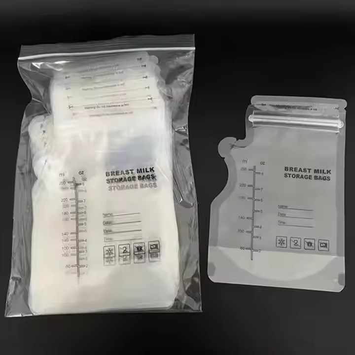 30pcs Breast Milk Freezer storage bags Freezable Portable Self Standing Pre-Sterilised Leakproof Baby Milk Bag Pieces 100% BPA-free
