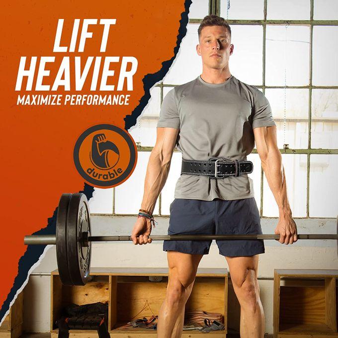 Premium Leather Weightlifting Exercise Belt Waist Support protection deep Squat Deadlift hard pull bench press  Powerlifting Gym Belt Unisex Wide Wrap Training Weight Lifting Double Buckle For Body Bu