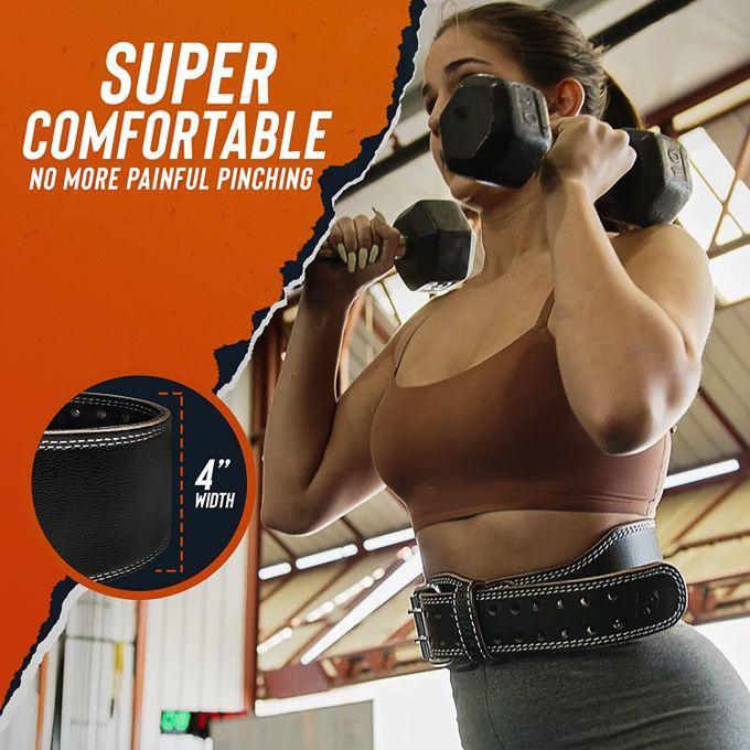 Premium Leather Weightlifting Exercise Belt Waist Support protection deep Squat Deadlift hard pull bench press  Powerlifting Gym Belt Unisex Wide Wrap Training Weight Lifting Double Buckle For Body Bu