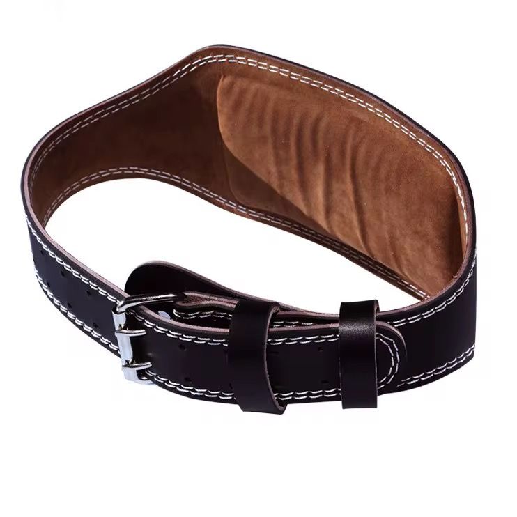 Premium Leather Weightlifting Exercise Belt Waist Support protection deep Squat Deadlift hard pull bench press  Powerlifting Gym Belt Unisex Wide Wrap Training Weight Lifting Double Buckle For Body Bu