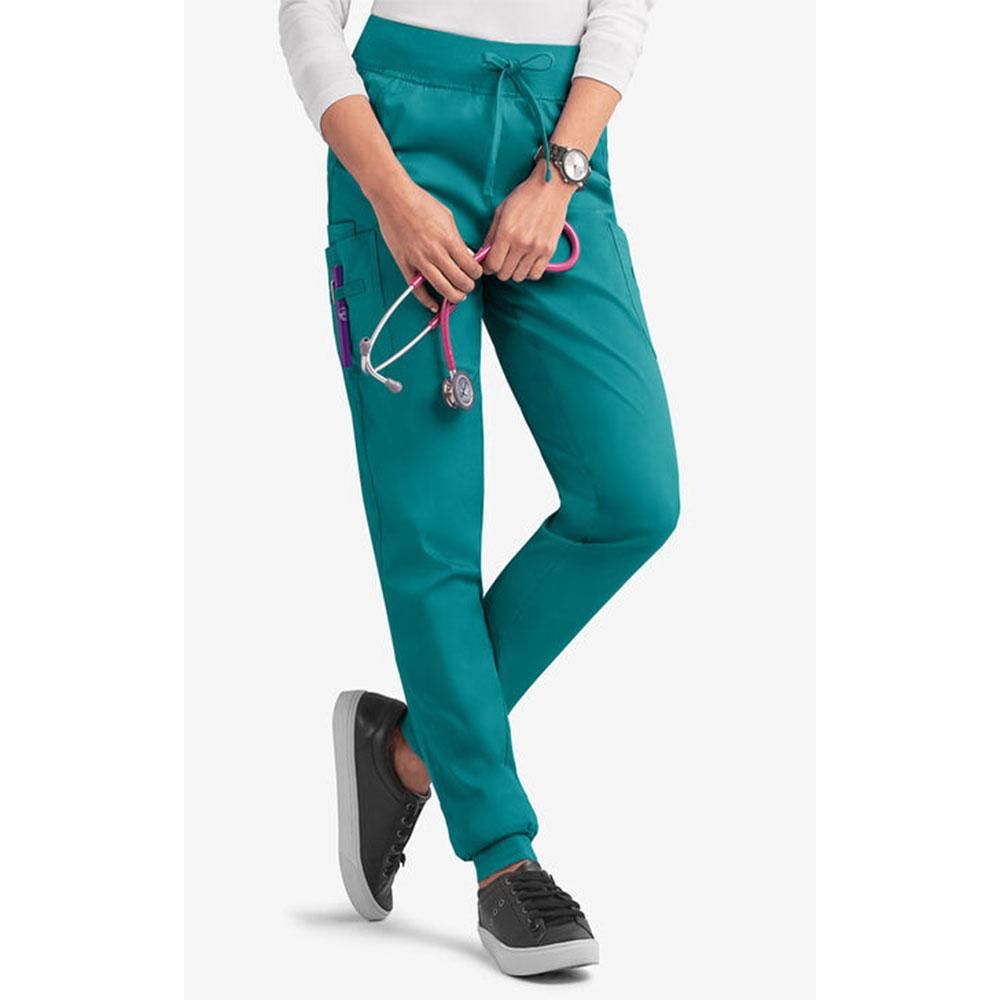 Teal Green Medical Scrubs for Doctors Nurses and Health Hospital Uniforms Stretch V-Neck Scrub Top & Jogger Pant with Pockets Infinity