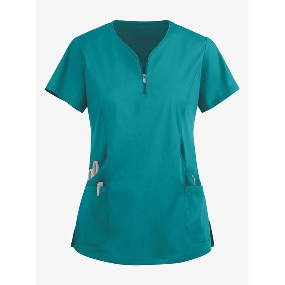 Teal Green Medical Scrubs for Doctors Nurses and Health Hospital Uniforms Stretch V-Neck Scrub Top & Jogger Pant with Pockets Infinity