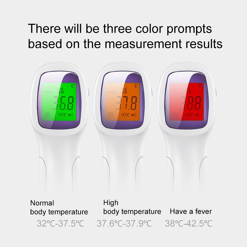 Medical Digital Infrared Thermometer Handheld Portable Forehead Body Baby Adult Non Contact High Precision Quick Temperature Measurement Electronic Household Thermometers Thermogun Laser