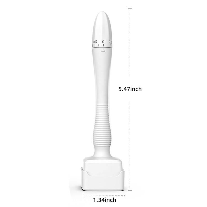 140A PIN Derma Stamp Adjustable Needle Length Microneedle Real Skin Care Beard Growth Scalp Hair Re-Growth Acne Scar Pits Dermastamp Rejuvenation Titanium Dermaroller Anti Wrinkle Therapy