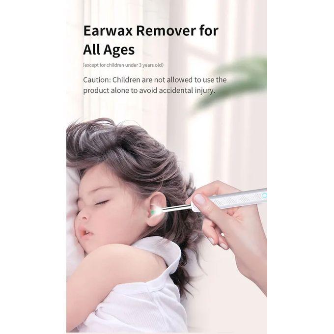 Visual Ear Scoop Cordless Cleaning Endoscope HD Ear Pickers Rechargeable Wireless Smart Visual Ear Cleaner Wax Removal Device with Camera 1296P Ear Sticks WIFI Connection 6 LED Lights Earpick