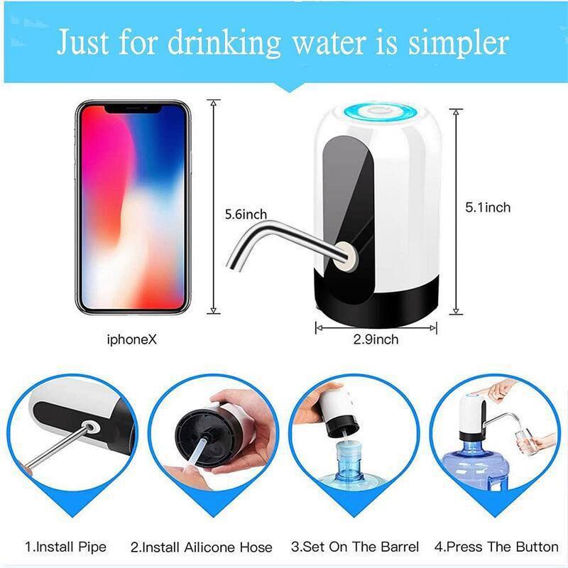 Electric Automatic Electric Water Dispenser Pump Portable – Rechargeable for Home Office Kitchen Smart Life Water Bottle Dispenser
