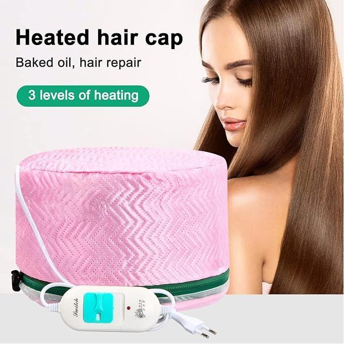 Hair Steamer Cap Electric Hair Heating Hat Thermal Treatment Steam Deep Conditioning Best New Heat Steaming Spa Hair Care Cap For Natural Hair Scalp Home Use