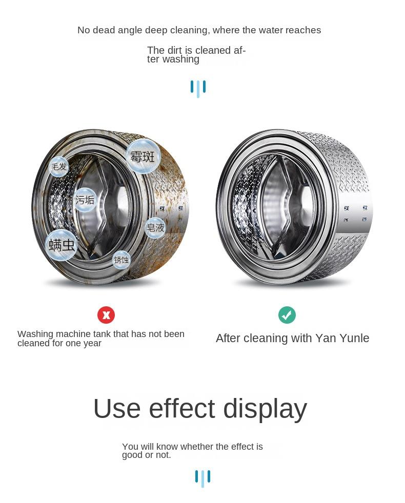 WASHING MACHINE CLEANING TABLETS EFFERVESCENT DRUM CLEANER 12 PCS- High-efficiency Anti-mildew Deodorant Decontamination Deep Antibacterial Clean Descale, Deodorize, & Remove Mold Odor Tablet