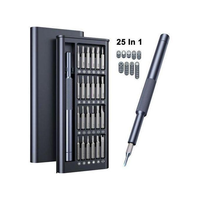 Mini 25-in-1 Small Tri Circle Magnetic Precision Screwdriver Set Magnetic Mini Repair Electronics Phone PC Ratchet Drill Socket Repair Tool Bit Portable Professional Kit Set
