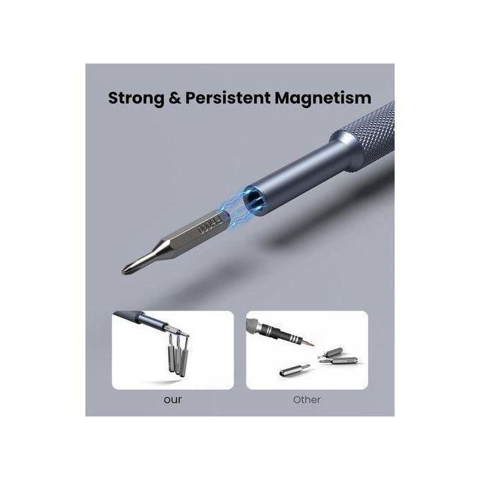 Mini 25-in-1 Small Tri Circle Magnetic Precision Screwdriver Set Magnetic Mini Repair Electronics Phone PC Ratchet Drill Socket Repair Tool Bit Portable Professional Kit Set