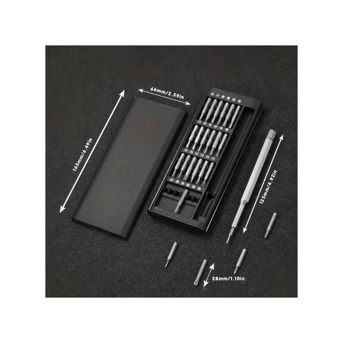 Mini 25-in-1 Small Tri Circle Magnetic Precision Screwdriver Set Magnetic Mini Repair Electronics Phone PC Ratchet Drill Socket Repair Tool Bit Portable Professional Kit Set