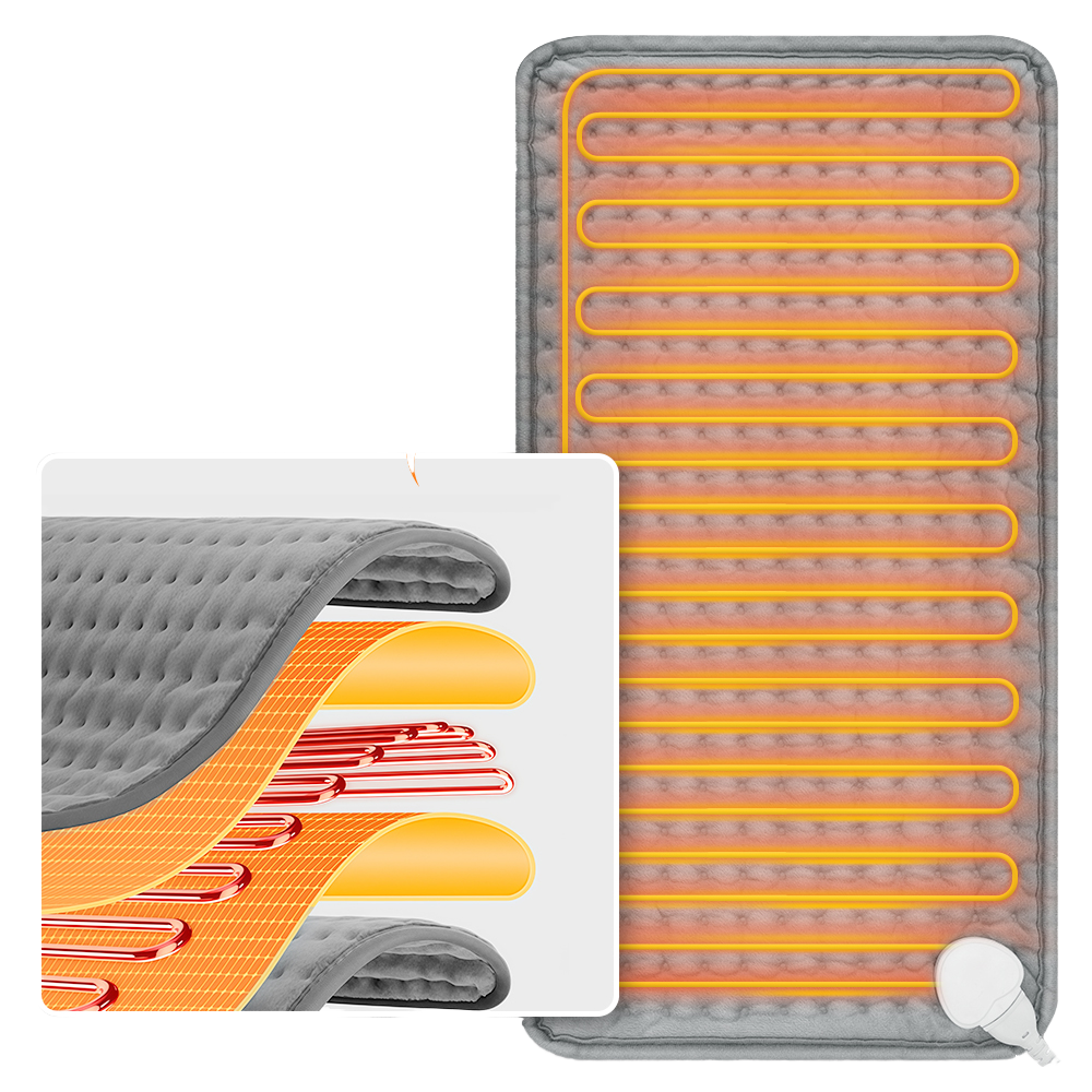 30*60cm Electric Heating Timer Blanket Heated Mat Electro Sheet Pad 4 Timer Settings 11.8x23.6 Inch Period Cramps Relief for Waist Belt Winter Heater Abdomen Shoulder Back Pain 9 Heat Levels Body Appl