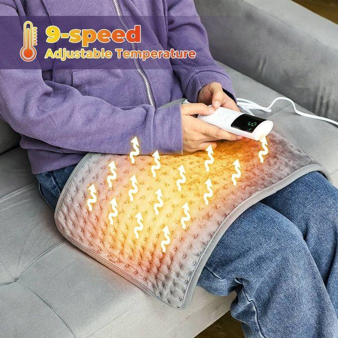 30*60cm Electric Heating Timer Blanket Heated Mat Electro Sheet Pad 4 Timer Settings 11.8x23.6 Inch Period Cramps Relief for Waist Belt Winter Heater Abdomen Shoulder Back Pain 9 Heat Levels Body Appl
