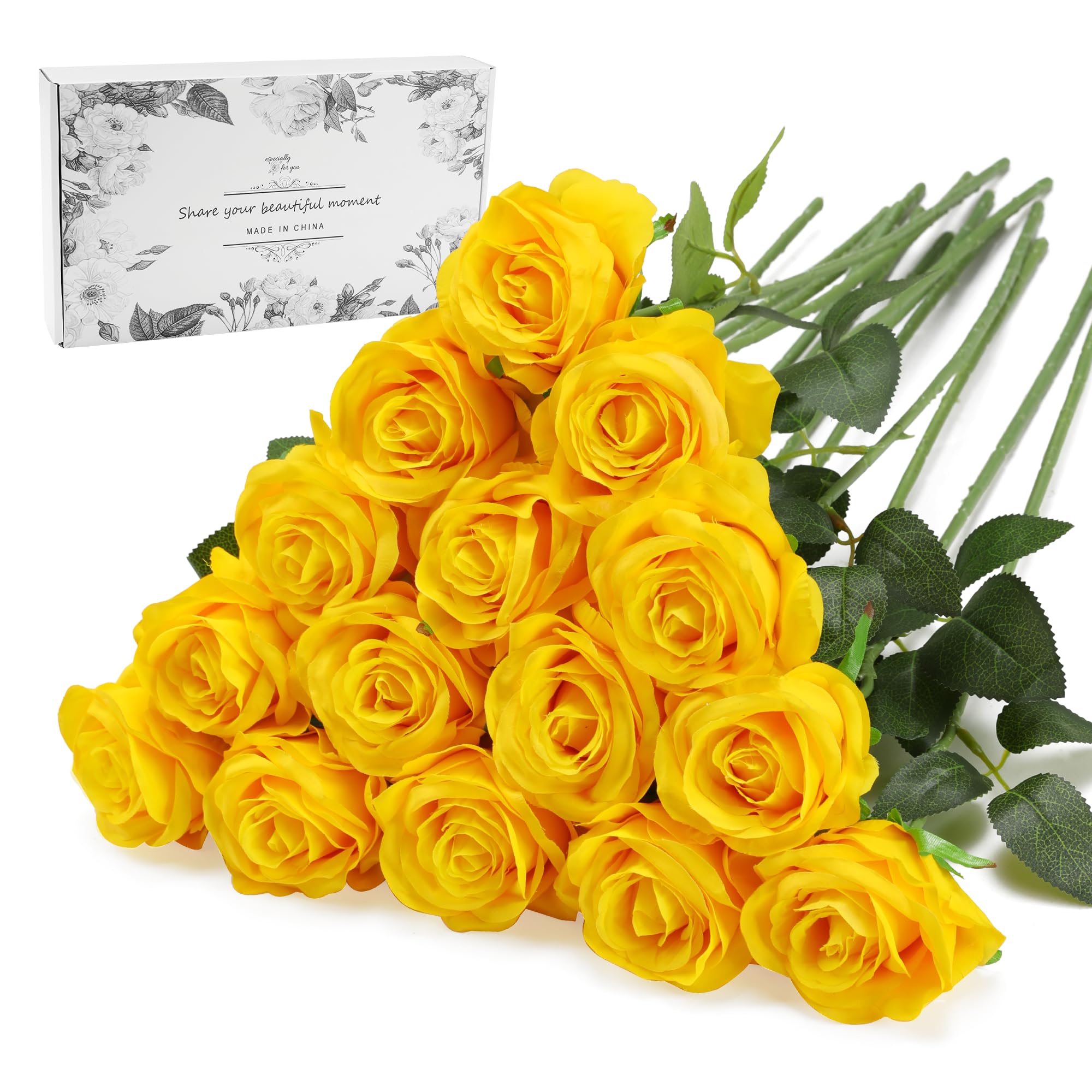 Artificial roses  {12 flowers}