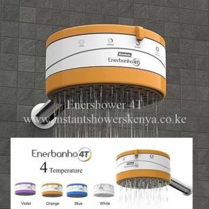 Enerbras Automatic Electric Instant Hot Water Shower Head Heater for Normal, Salty/ Hard Water- 4 temperature levels