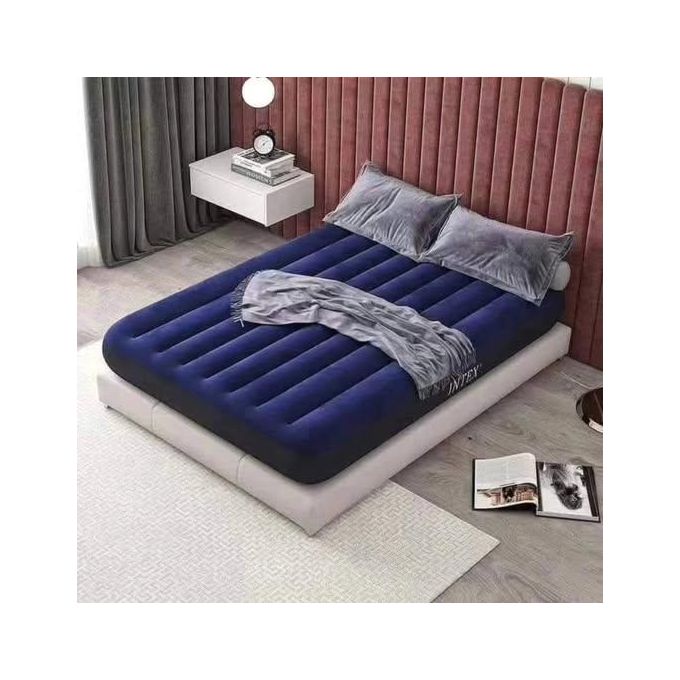 10" Portable Inflatable Downy Air Mattresses bed, Indoors and outdoors Camping Mattress with plush top, vinyl sides and bottom Free Electic Pump