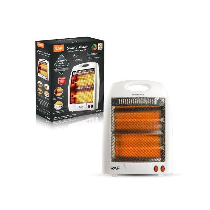 RAF Quartz Halogen Portable Electric Room Heater, Space Warmer With 2 Heat Settings With Automatic Temperature Control Infrared  heater Ideal for Home, Bedroom, baby room & Office, 800W