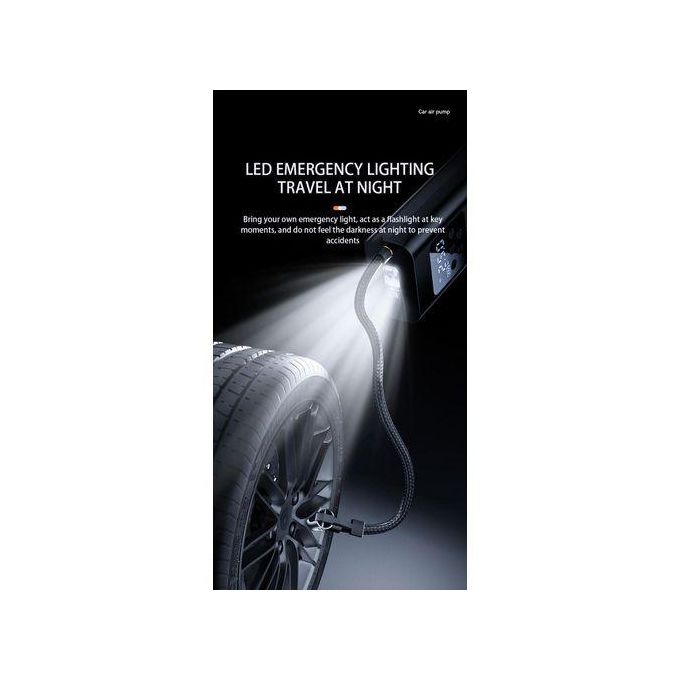 150PSI Portable Electric Tire Inflator Pump,  Wireless/ Cordless Digital Car Tire Air Pump/ air Compressor with Emergency LED light for Car Motorcycle Bicycle  Boat, Ball, Inflatables